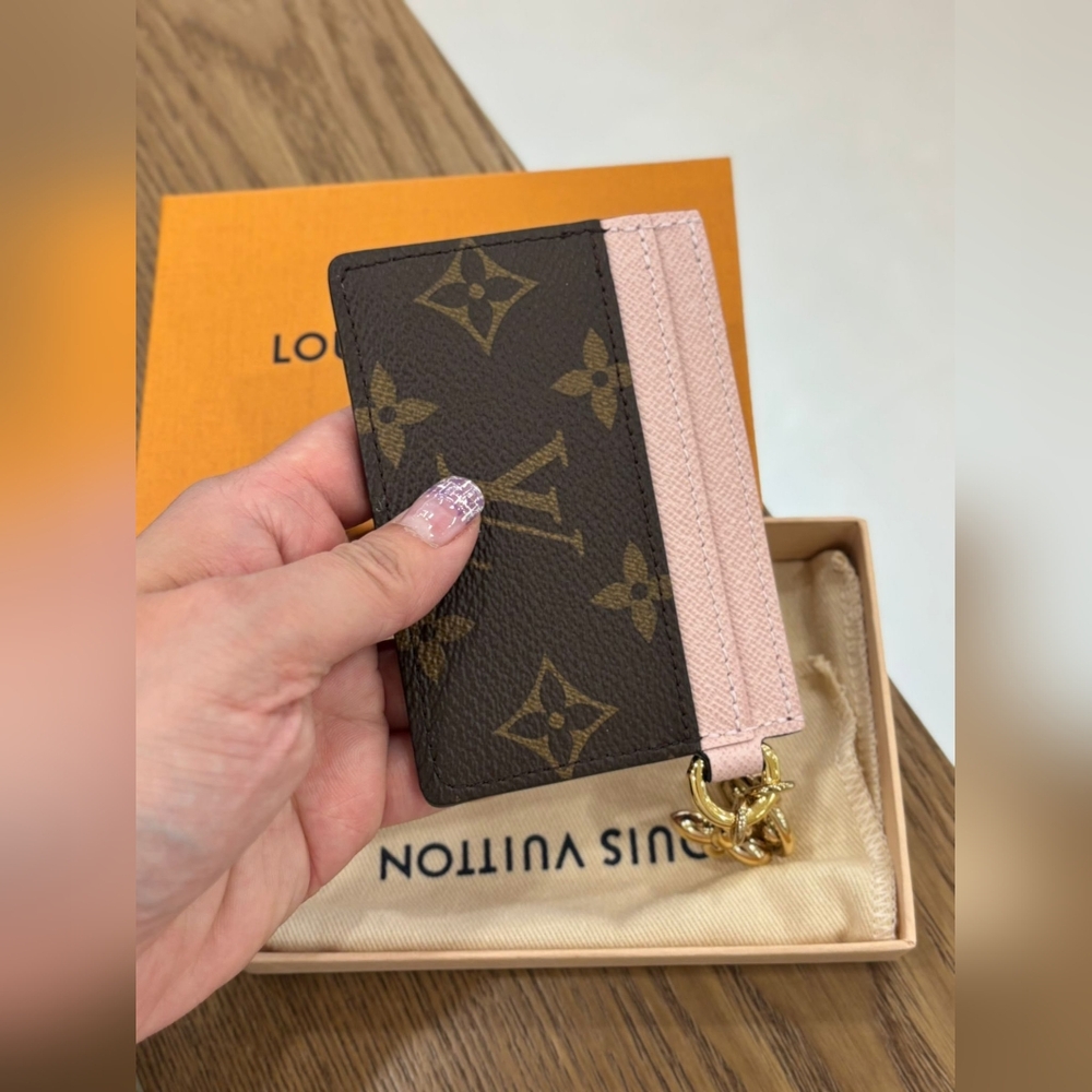 Louis Vuitton Brown and Pink Card Holder